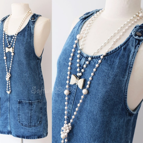 Last one ☝️Forever 21 Denim Overall Skirt Dress - Picture 2 of 7